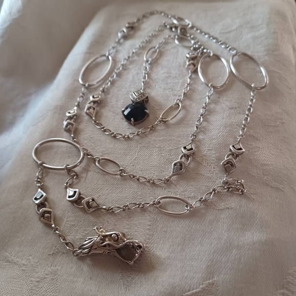 John Hardy Jewelry - John Hardy Batu Naga Dragon Long Lariat Necklace SS & Onyx